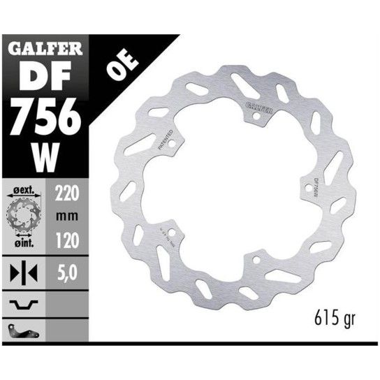 GALFER S1000RR DISCO TRAS WAVE