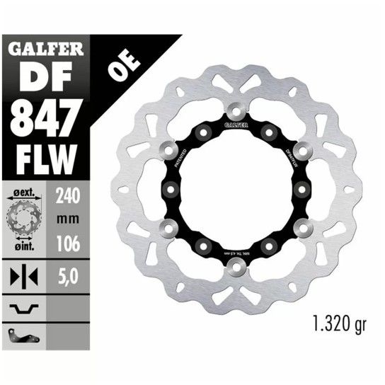 GALFER SMC 660R HUSQVARNA 701 2021-23 DISCO TRASEIRO 240x5mm