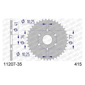 AFAM CREMALHEIRA ALUMINIO 415 HONDA RS 125 R 1988-07