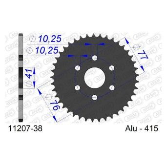 AFAM CREMALHEIRA ALUMINIO 415 HONDA RS 125 R 1988-07