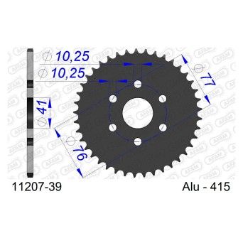 AFAM CREMALHEIRA ALUMINIO 415 HONDA RS 125 R 1988-07