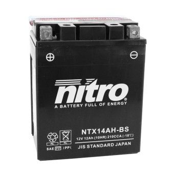 NITRO BATERIA NTX14AH-BS AGM COM CARGA ACIDO