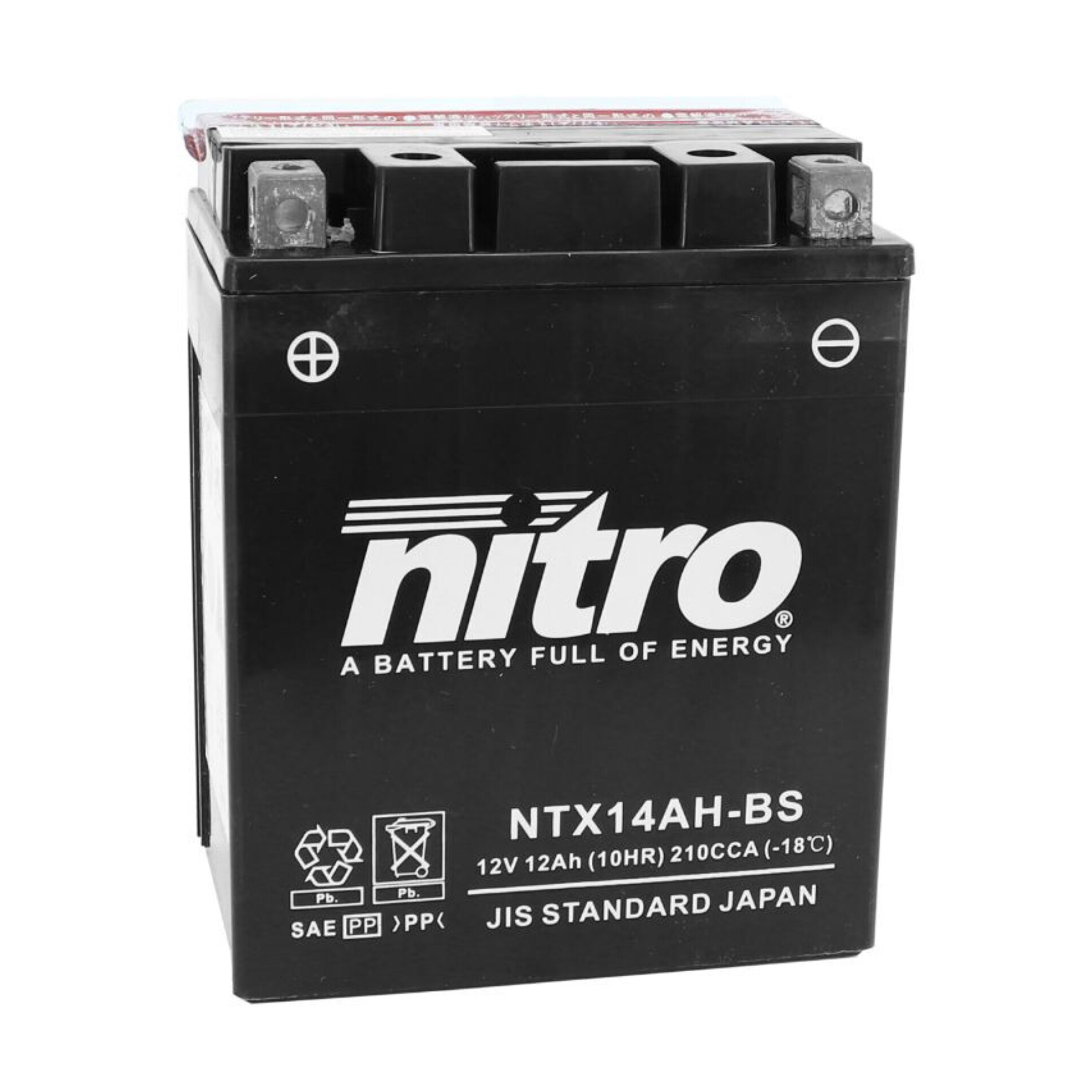 NITRO BATERIA NTX14AH-BS AGM COM CARGA ACIDO NITRO BATERIA NTX14AH-BS AGM COM CARGA ACIDO