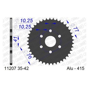 AFAM CREMALHEIRA ALUMINIO 415 HONDA RS 125 R 1988-07