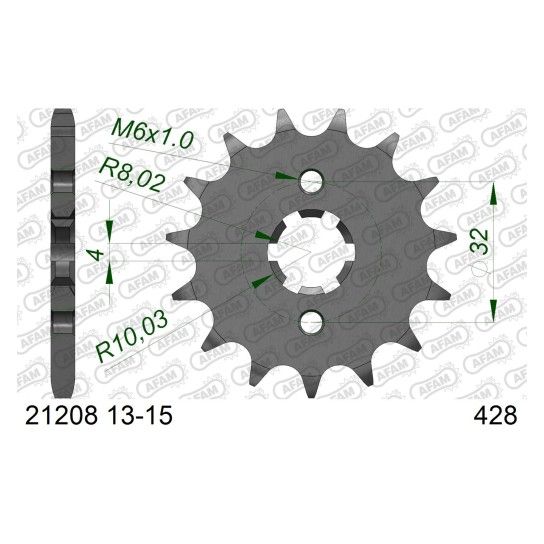 AFAM PINHAO 428 MT125 2015-19 YZF-R125 2008-18