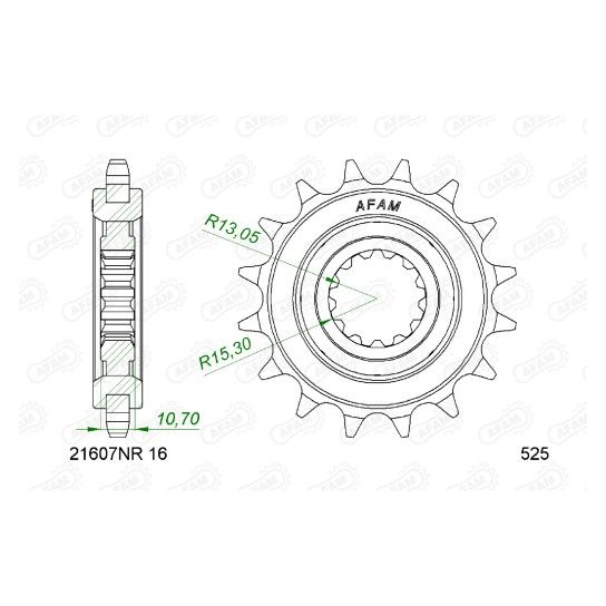 AFAM PINHAO 525 FZ8 MT07 MT09 MT10 YZF-R1 2015-22