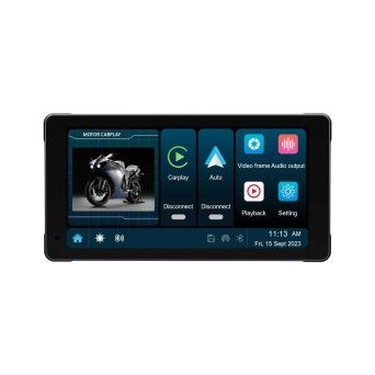 CORAL VISION MOTO CARPLAY BK1 COM 2 CAMERAS ECRAN 5"