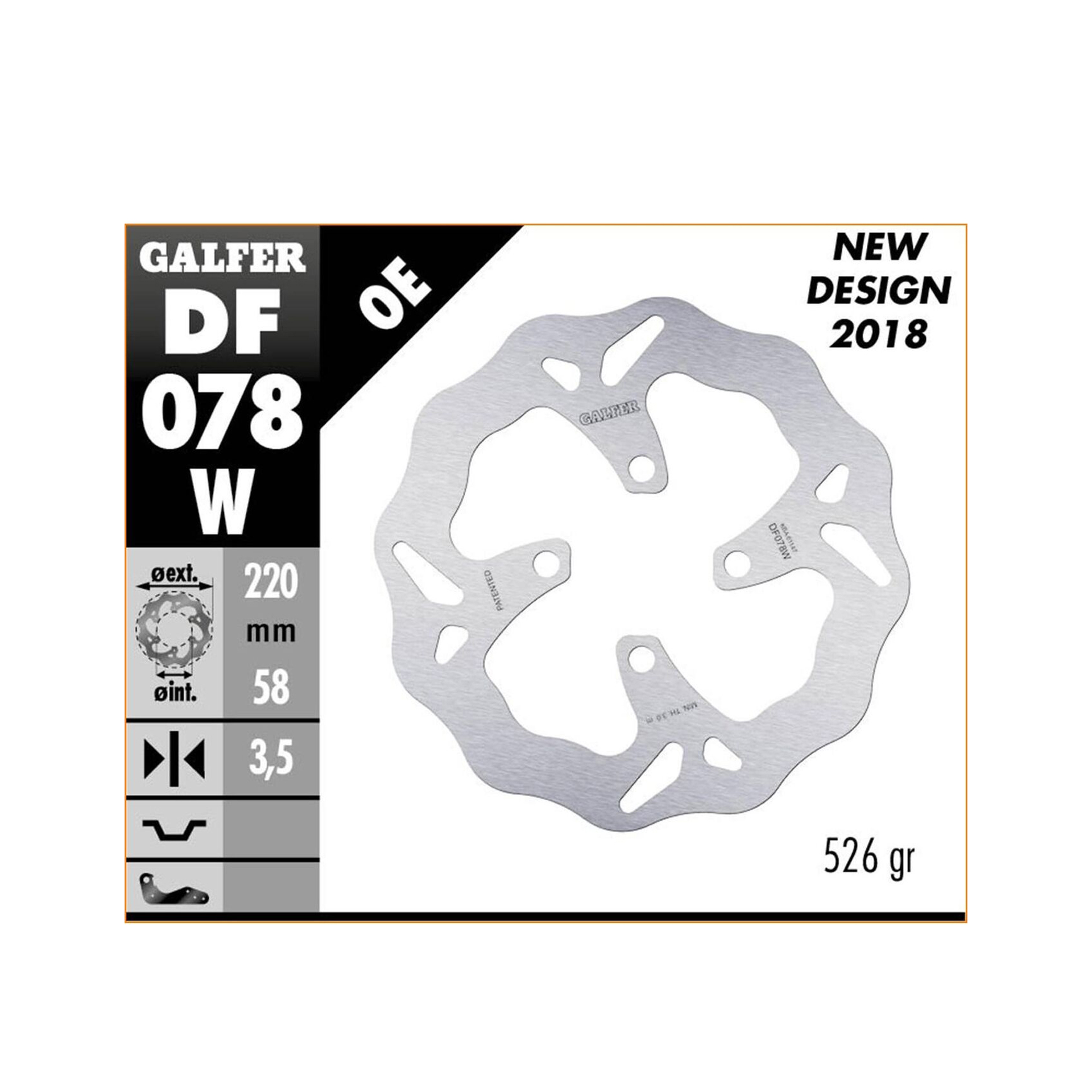 GALFER DISCO REDONDO 220x3.5MM PCX 125 DISCO FRENTE GALFER DISCO REDONDO 220x3.5MM PCX 125 DISCO FRENTE