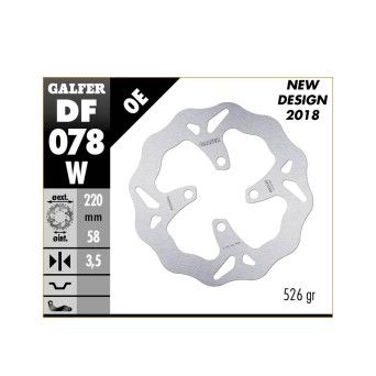 GALFER DISCO REDONDO 220x3.5MM PCX 125 DISCO FRENTE