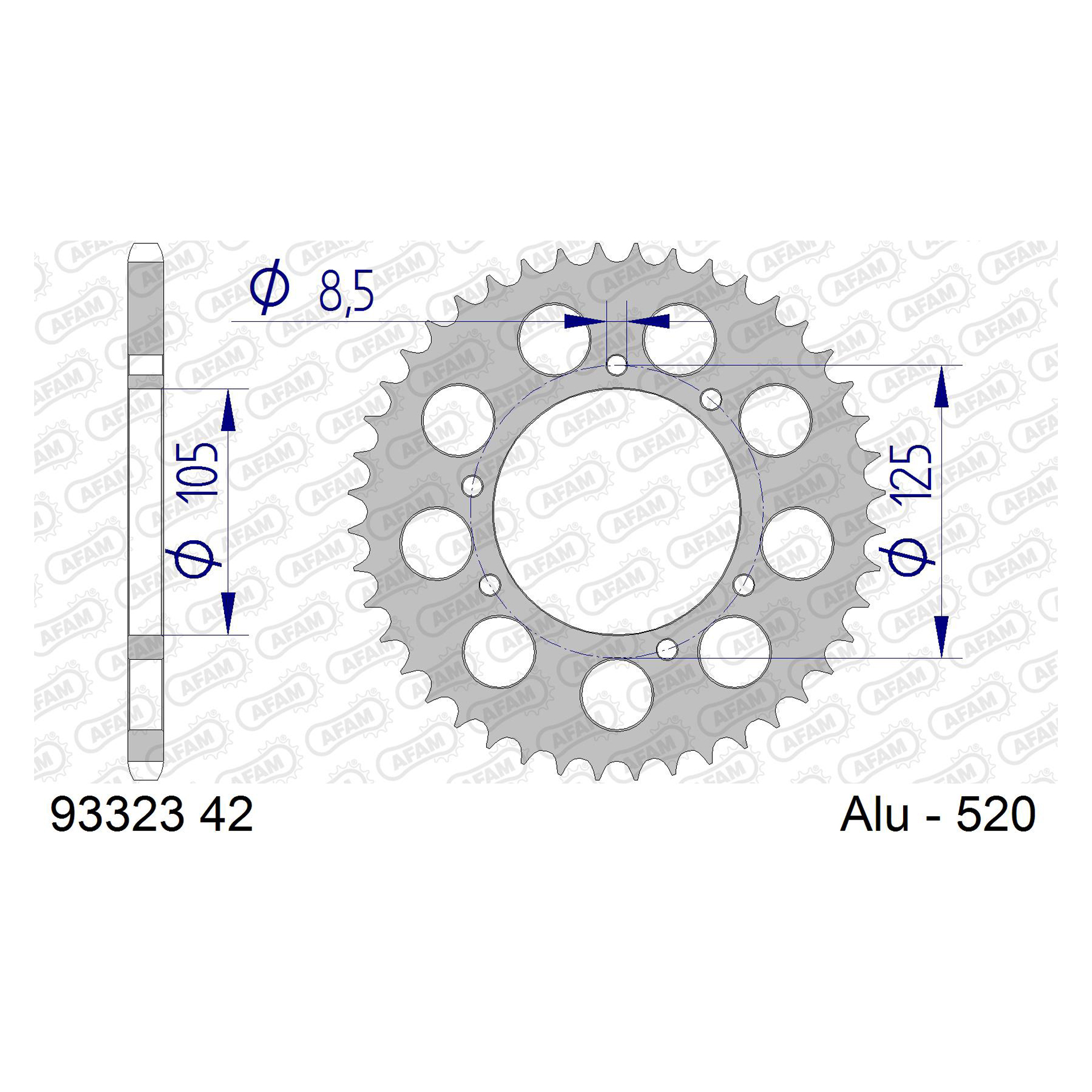 AFAM CREMALHEIRA ALUMINIO 520 GAS GAS 2002