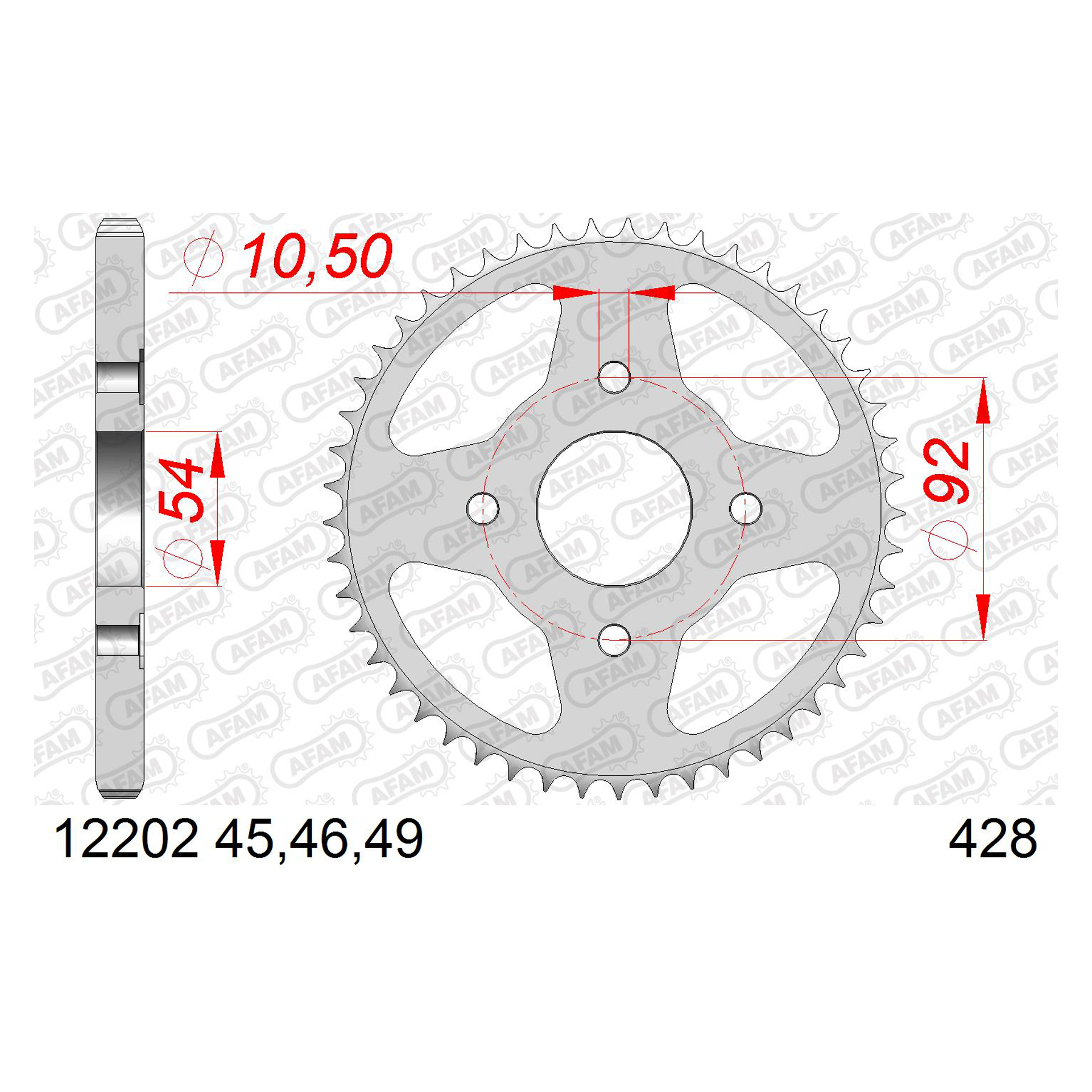 AFAM CREMALHEIRA A�O 428 RD 125 SR 125 TZR 125