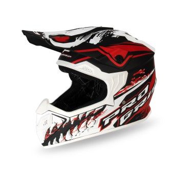 PROGRIP CAPACETE 3009 JURASSIC KID VERMELHO PRETO MATE