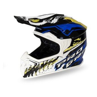 PROGRIP CAPACETE 3009 JURASSIC KID AZUL AMARELO FLUOR