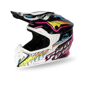 PROGRIP CAPACETE 3009 JURASSIC KID TURQUESA FUXIA PRETO