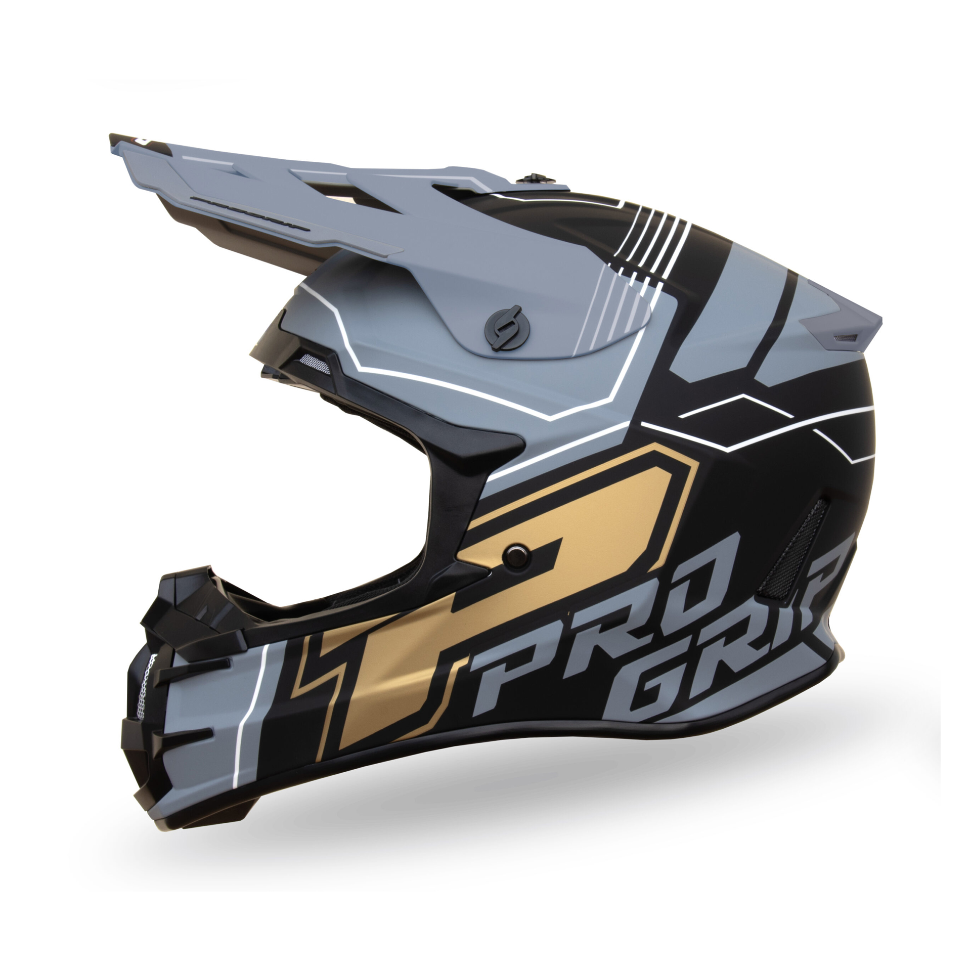 PROGRIP CAPACETE 3080 ADVENTURE PRETO CINZA DOURADO