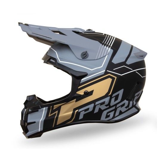 PROGRIP CAPACETE 3080 ADVENTURE PRETO CINZA DOURADO
