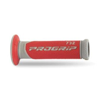 PROGRIP PUNHOS 732 SUPERBIKE CINZA/VERMELHO