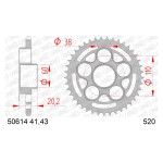 AFAM CREMALHEIRA AÇO 520 DUCATI 950 HYPERMOTARD 2019-24 AFAM CREMALHEIRA AÇO 520 DUCATI 950 HYPERMOTARD 2019-24
