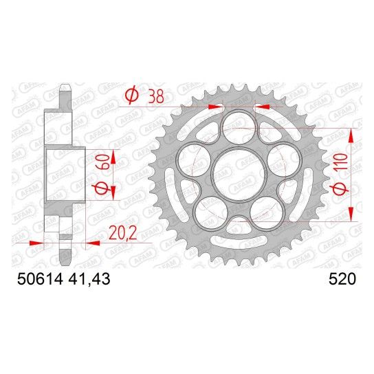AFAM CREMALHEIRA AO 520 DUCATI 950 HYPERMOTARD 2019-24