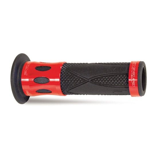 PROGRIP PUNHOS 728 ANODISADO PRETO/VERMELHO ABERTOS