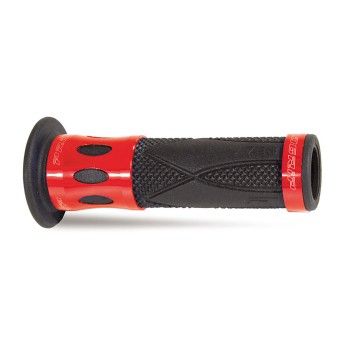 PROGRIP PUNHOS 728 ANODISADO PRETO/VERMELHO ABERTOS