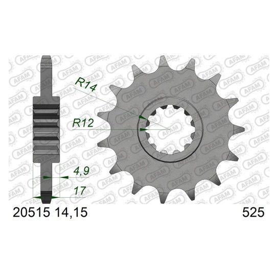 AFAM PINHAO 525 CB 600F 1998-06 CBR 600 1997-98 CBF 600 2004