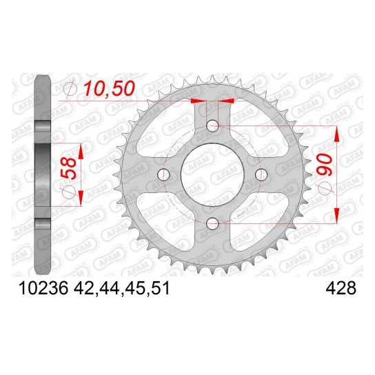 AFAM CREMALHEIRA AO 428 CB 125 F 2015-20 CBR 125R 2012-16