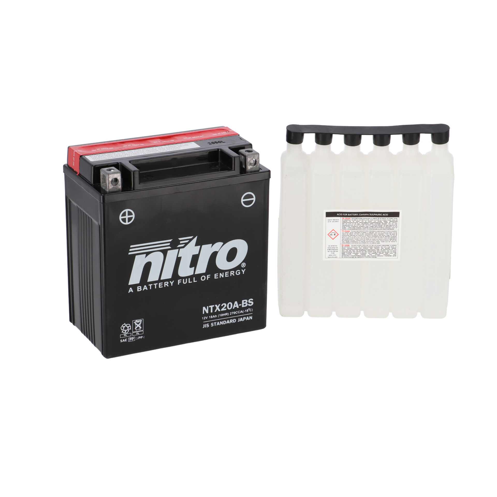 NITRO BATERIA NTX20A-BS AGM COM CARGA ACIDO NITRO BATERIA NTX20A-BS AGM COM CARGA ACIDO