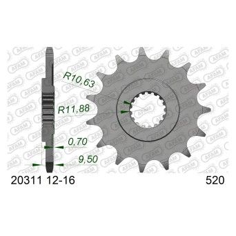 AFAM PINHAO 520 CR250 1988-07 CRF450 2002-25 TRX450 2004-14