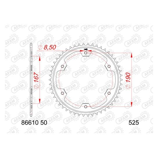 AFAM CREMALHEIRA AO 525 TRIUMPH TIGER 850/900 2022-24