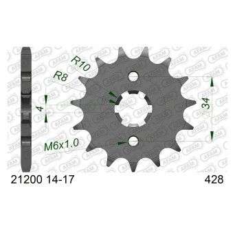 AFAM PINHAO 428 BETA RR 125 YZF-R 2019-25 YBR 125 2005-06