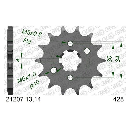 AFAM PINHAO 428 BETA RR 125 TT-R 125 XT125R YBR 125 E 2006