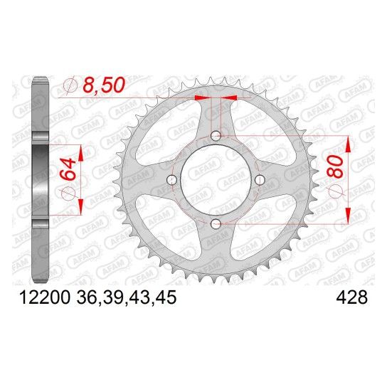 AFAM CREMALHEIRA AO 428 YBR 125 E 2006