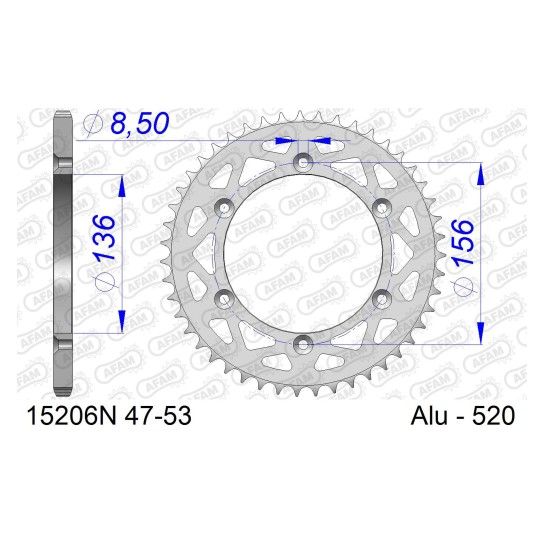 AFAM CREMALHEIRA ALUMINIO 520 BETA SHERCO GAS GAS HUSQVARNA