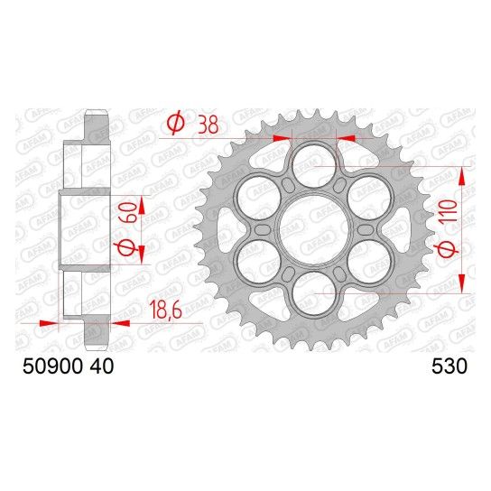 AFAM CREMALHEIRA AO 530 DUCATI MULTISTRADA 1200 1260 2010-2