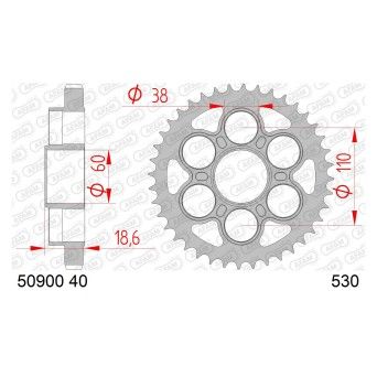 AFAM CREMALHEIRA AO 530 DUCATI MULTISTRADA 1200 1260 2010-2