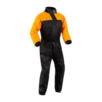 OXFORD FATO DE CHUVA PRETO/LARANJA