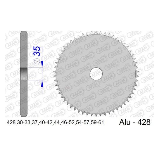 AFAM CREMALHEIRA ALUMINIO CHEIA 428-40