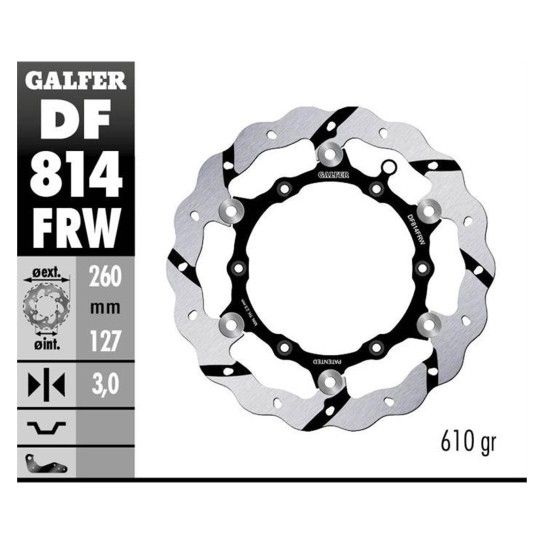 GALFER BETA RR 4T 2013- DISCO FRENTE FLUTUANTE E RASURADO GALFER BETA RR 4T 2013- DISCO FRENTE FLUTUANTE E RASURADO