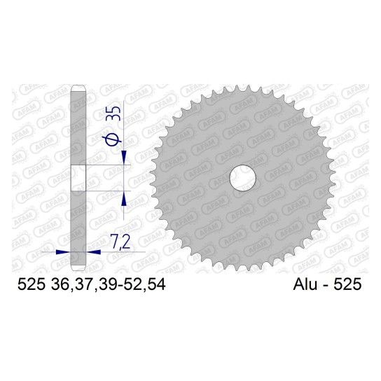 AFAM CREMALHEIRA ALUMINIO CHEIA 525-47