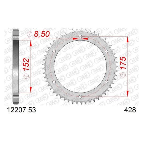 AFAM CREMALHEIRA A�O 428 DTR125R/X 1988-07 WR125R/X 2009-16