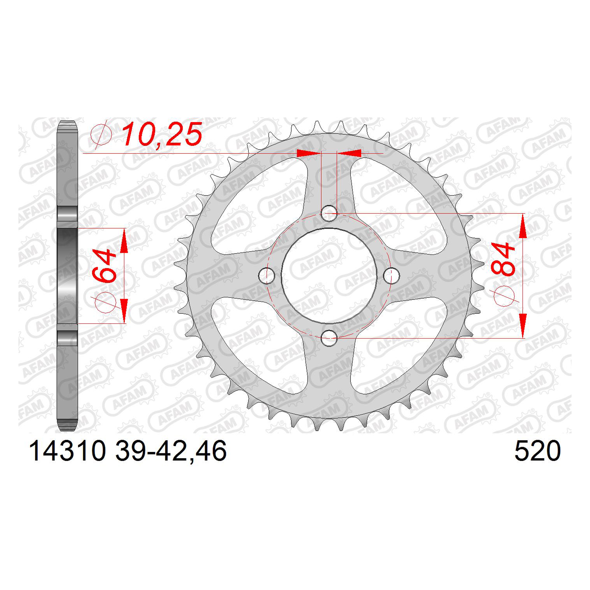 AFAM CREMALHEIRA A�O 520 LTZ 400 2002-08 KFX400 2003-06