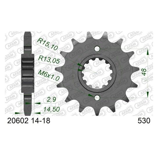 AFAM PINHAO 530 CF750 1979-84 CBR1100XX 1197-08 VFR800 AFAM PINHAO 530 CF750 1979-84 CBR1100XX 1197-08 VFR800