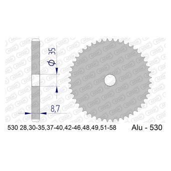 AFAM CREMALHEIRA ALUMINIO CHEIA 530-54