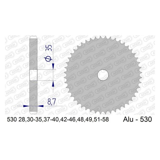 AFAM CREMALHEIRA ALUMINIO CHEIA 530-54