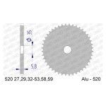 AFAM CREMALHEIRA ALUMINIO CHEIA 520-39