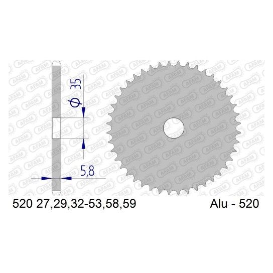 AFAM CREMALHEIRA ALUMINIO CHEIA 520-39