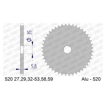 AFAM CREMALHEIRA ALUMINIO CHEIA 520-39