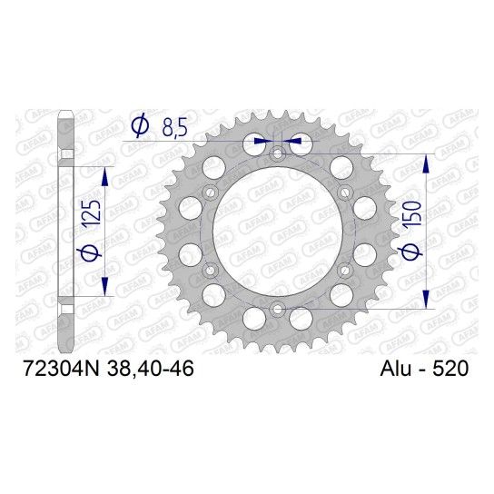 AFAM CREMALHEIRA ALUMINIO 520 GAS GAS HUSQVARNA KTM 2021-26 AFAM CREMALHEIRA ALUMINIO 520 GAS GAS HUSQVARNA KTM 2021-26