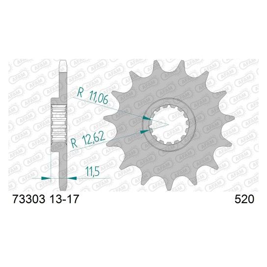 AFAM PINHAO 520 CF 800MT KTM SMC DUKE LC4 GS 640/690/790/890